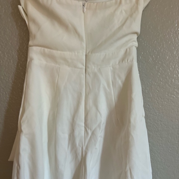 NWOT Won a Heart White Strapless Wide Leg Jumpsuit - Picture 5 of 7